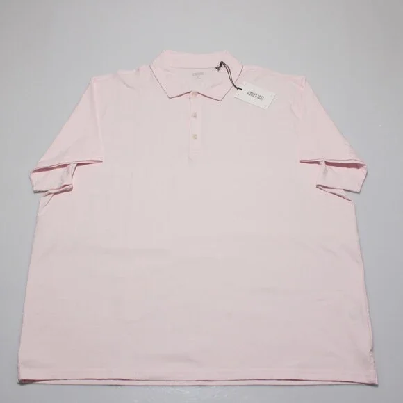 Orchard & Broome NWT Grand Short Sleeve Polo Shirt Size XXL in Pink Cotton Blend